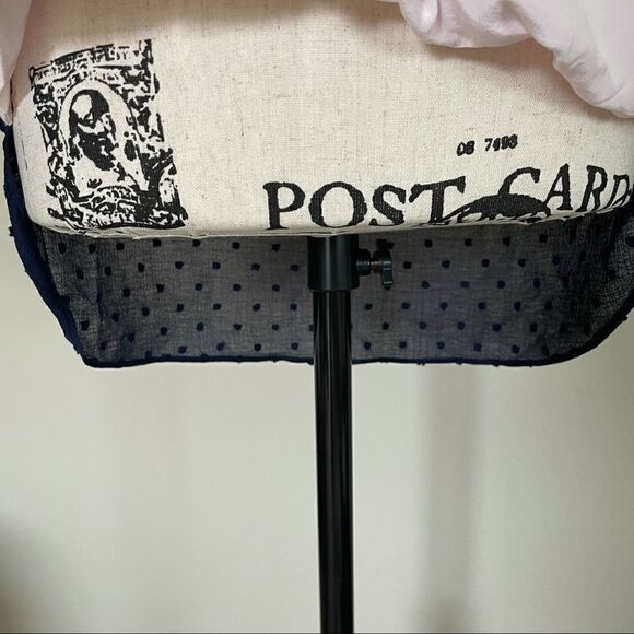 NWT L’AGENCE Perry Sheer Silk Two-Tone V-Neck Criss-Cross Blouse Size S - Picture 6 of 13